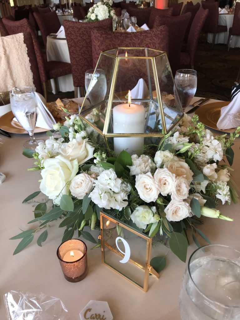 gold table numbers ideas unique gold lantern centerpiece elegant centerpiece with white and blush flowers