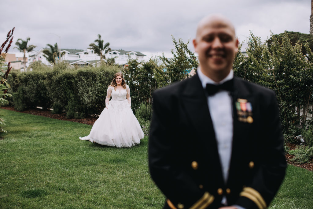 Military wedding first looks photograph romantic wedding 