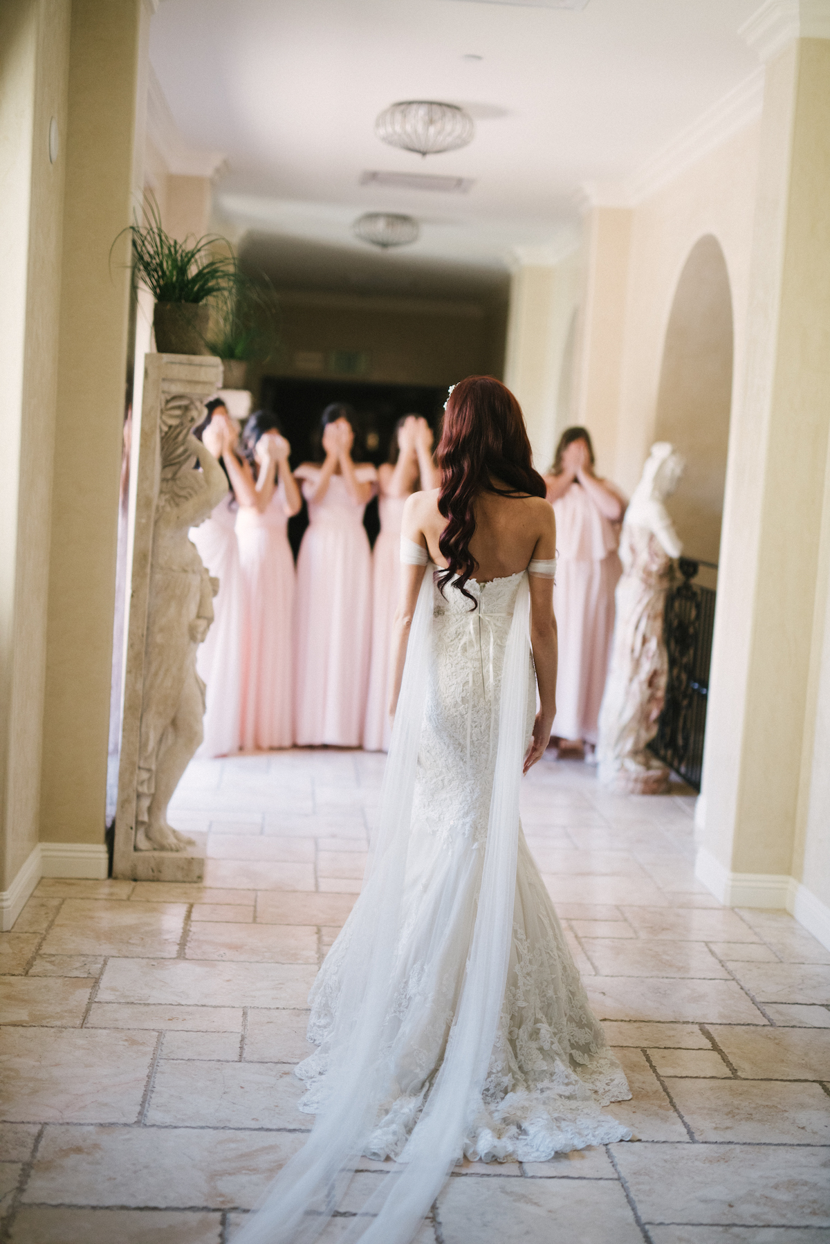 Blush bridesmaid dresses at Allegretto Vineyards & Resort