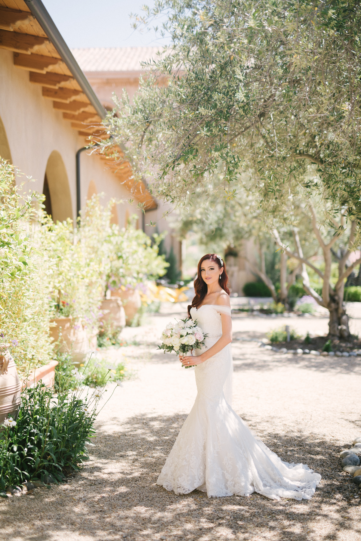 Tuscan style Allegretto Vineyard and Resort with elegant bride